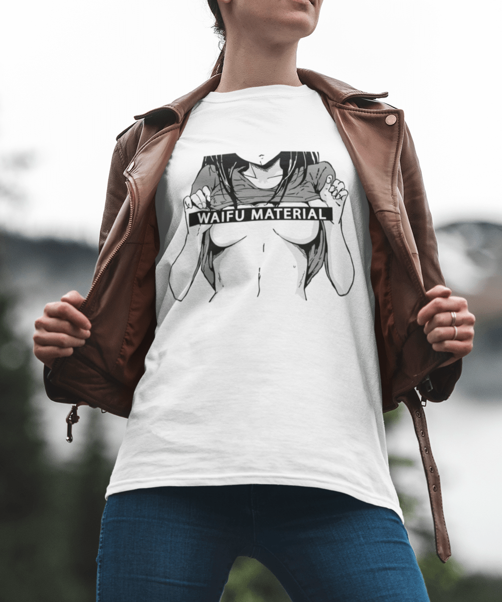 "Waifu Material" - Hentai Tee - Nikkoto
