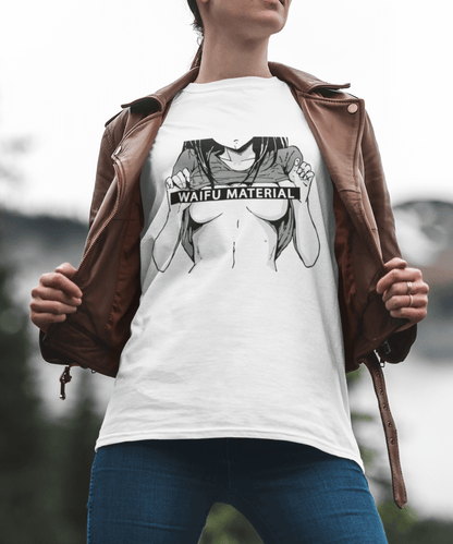 "Waifu Material" - Hentai Tee - Nikkoto